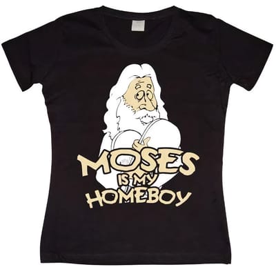 Hybris Dames T-shirt 'Moses Is My Homeboy' Girly SH-5-10913-Poly