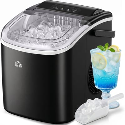 Homcom IJsmachine 12 kg in 24 uur 22,2X29,4X29 cm Zwart