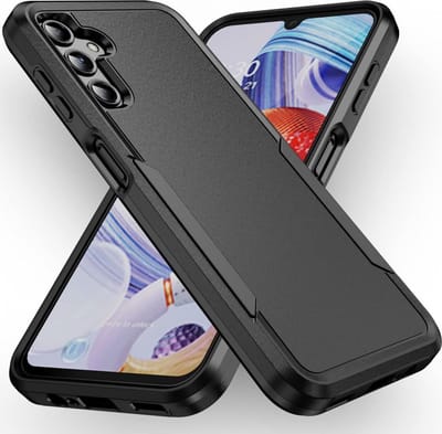 Schokbestendige Hardcase Back Cover Geschikt voor Samsung Galaxy A14 | Rugged Hoesje | Beschermhoes | Shockproof | Tegen Vallen | Zwart