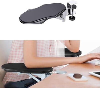 Ergonomische Armsteun voor Bureau met Verstelbare Hoek en Draaifunctie voor Thuis en Kantoor, Ondersteuning voor Pols en Elleboog