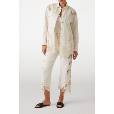 GUESS Marciano By  Brooke Embro Sl Top Sandy Shore Maat: 42 | Slipjes Outlet | Dames | Wit