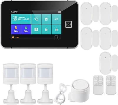 Smart Home Alarmsysteem - Inbraaksysteem Beveiliging - Huis Beveiligen - 4.3 Inch Touchscreen - Kit 1 - Wit