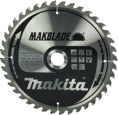 Makita Afkortzaagblad voor Hout | Makblade | Ø 260mm Asgat 30mm 40T - B-32770