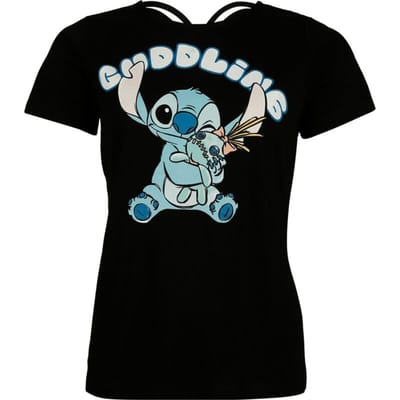 Lilo & Stitch - Disney T-shirt - Cuddling - S tot XXL - voor Vrouwen - zwart