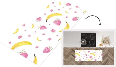 Keukenloper - Loper keuken - Fruit - Design - Aquarelverf - 120x50 cm - Keukenloper vinyl