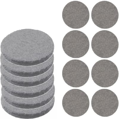FX Tools Meubelviltjes/antislip onderleggers - grijs - 100x - kunststof - rond - 3 formaten mix van 15-50 mm - vloerbeschermers