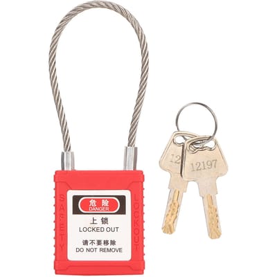 Rood Tagout Veiligheidshangslot Met 2 Sleutels Roestvrij Staal Persoonlijk Apparaat Reparatie Lock Out Hangslot beige