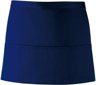 Kort schort met 3 open zakken pr155 |navy| restaurant schort | bedieningsschort | 12 verschillende kleuren| horeca kleding