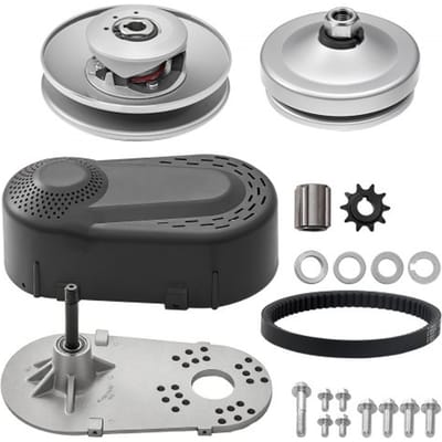 VEVOR aandrijfkoppeling 2-8 pk motor, 2000 tpm Hoogwaardige aandrijfkoppeling met asymmetrisch ontworpen wielen en robuuste rubberen riem, stabiele en duurzame koppeling met complete accessoires