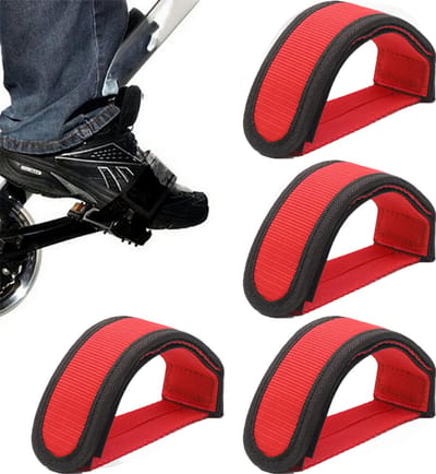 Pedaalriemen Hometrainer - 2 Paar - Fietspedaalriemen - Pedal Straps - Beam Foot - Fietspedalen Race - Nylon Riembevestiging - Toeclips Universeel - Fietspedalen Bands Voeten Set - Geschikt Voor Fietsen Met Vaste Versnelling En Mountainbikes - Rood