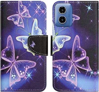 Coverup Hoesje - Geschikt voor Motorola Moto G04(s) / G24 (Power) / E14 Hoesje - Coverup Book Case - Vlinders