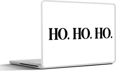 Laptop sticker - 10.1 inch - Kerstman - Ho ho ho - Kerst - Spreuken - Quotes - 25x18cm - Laptopstickers - Laptop skin - Cover
