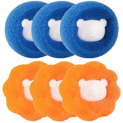 6 pièces vêtements Anti-enroulement Adsorption épilation boule de nettoyage boule de séchage pour vêtements poils d'animaux