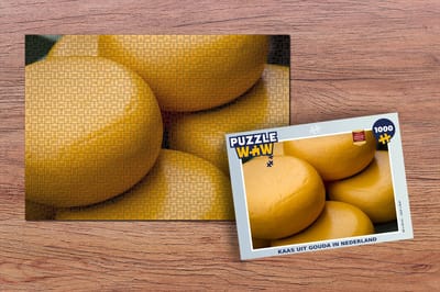 Puzzel Kaas - Gouda - Nederland - Legpuzzel - Puzzel 1000 stukjes volwassenen