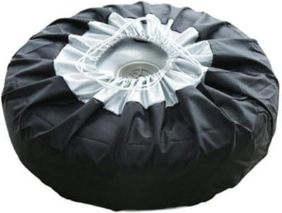 Autobandbeschermer - Zwart + Zilver - 13-19 Inch & 17-22 Inch Reservewielhoes - Met Draaggreep