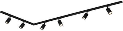 BRILONER Rail - Railverlichting - opbouwspots - startset opbouwrail - 6x GU10 spots - draaibaar - 225 cm - zwart