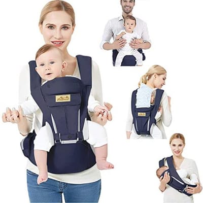 Ergonomische babydrager van katoen voor baby's (0-48 maanden) - Lichtgewicht, ademend en met afneembare capuchon