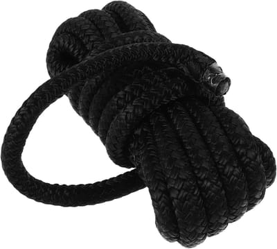 Aanmeerlijn Boot - Nautisch Touw - Veilig Aanmeren - Verhoogde Flexibiliteit - 18 cm Lengte - Zwart