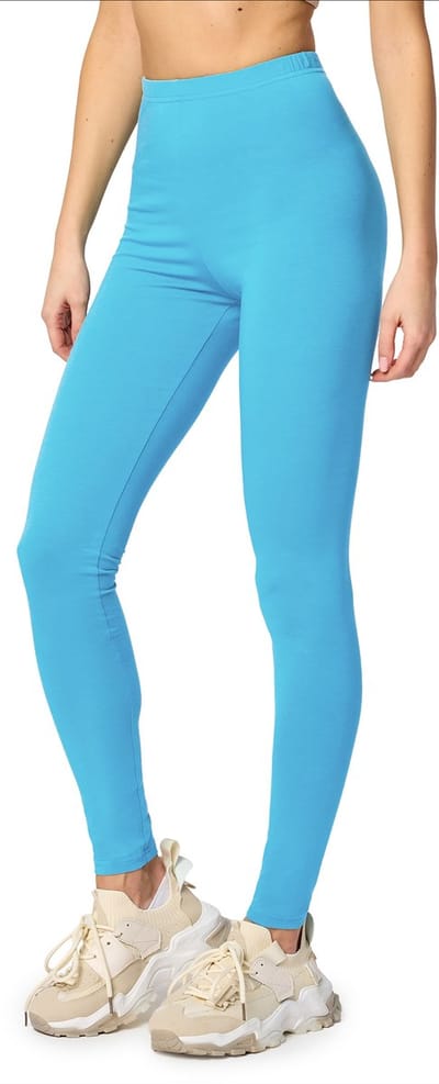 Merry Style MS-MS10-198-LE Dames Leggings - Sport - Vrijetijdsbroek - Lang - Katoen - Sporbroek - Yogabroek - Turkoois - XL