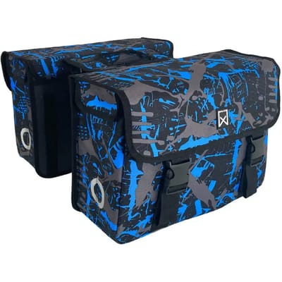 Willex - Dubbele Fietstas - ICE print - Urban - 34L - Universele Bevestiging -