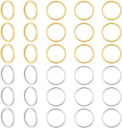 200 Stuks Messing O-Ringen, Metalen Verbindingringen, 10mm Connectoren voor Sieraden, Sleutelhangers en DIY Ambachten, 1mm Dikte, Ronde Schakels in Zilver/Goud