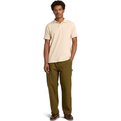 Timberland Waffle Short Sleeve Polo Natural Taglia: L | Polo Outlet | Uomo