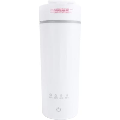 Bouilloire électrique de voyage 4 en 1 300 W 475 ml Portable Petite Mini Bouilloire à Café Chauffage Rapide 5 Minutes Personnelle Chaude white