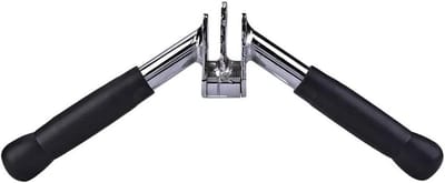 Triceps Bar - V-greep Kabel - Kracht Training - Ergonomisch Ontwerp - 39 cm - Zilver