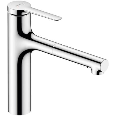 hansgrohe Zesis M33 - Keukenmengkraan - Ééngreeps bediening - 160mm maat - Uittrekbare vuistdouche - 2 straalfuncties - Chroom