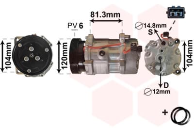 Van Wezel - AIRCO COMPRESSOR VOOR FORD GALAXY 1995-2000 1067111