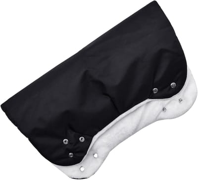 Kinderwagenhandschoenen - Wanten voor kinderwagen - Warmte voor handen - Extra dikke voering - 24x24x4 cm - zwart