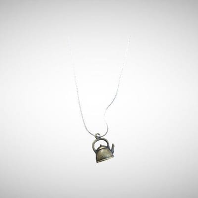 madame chai - zilveren ketting 925 - ketting met koperen theepot - theepot - ketting met hanger - mooie cadeau