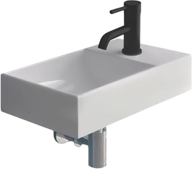 Kleine keramische wastafel voor gastentoilet en badkamer - 45 cm