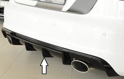 RIEGER - PERFORMANCE DIFFUSER / VALANCE RS3 LOOK - AUDI A3 S LINE  PREFACELIFT HATCH / SPORTBACK - GLOSS BLACK