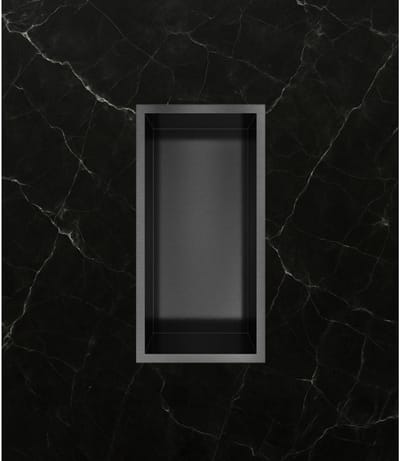 Hotbath &More BOX015 inbouwnis 30x15x10cm geborsteld zwart PVD