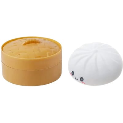 Gesimuleerde Dumpling Squishy Ontspannend Verlicht Angst Antistress Verhoogt Geluk Herbruikbaar Stuiterende Knijper Verlichter Schattig Speelgoed white