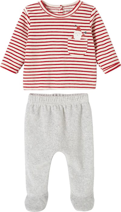 Vertbaudet Kerstpyjama voor baby's van fluweel