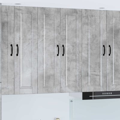 vidaXL - Wandkast - PORTO - Beton - Grijs - 60 - x - 31 - x - 100 - cm - Bewerkt - hout
