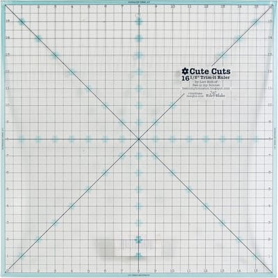 Trim Liniaal - Naai Hulpstuk - Blokken Trimmen - Antislip Oppervlak - 42x42 cm - Transparant