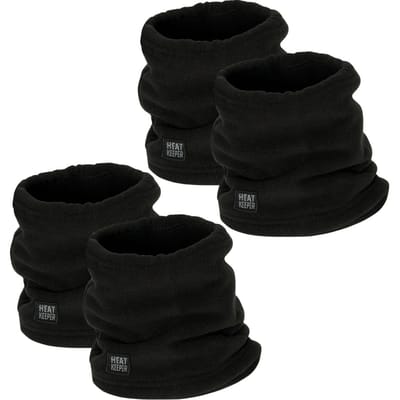Heatkeeper - Fleece nekwarmer kinderen - Zwart - 5/8 Jaar - 4 stuks - Thermo kinderen