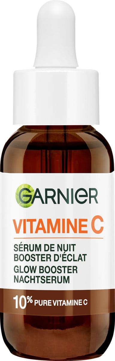 Garnier Skinactive 10% Pure Vitamine C Anti-Pigmentvlekken Nachtserum met Hyaluronzuur en 10% Vitamine C - Serum Vitamine C - voor een egalere stralende huid - 30ml