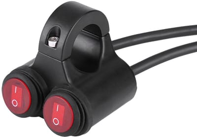 Motorfiets Stuur Schakelaar 22mm Aluminiumlegering Twee-in-een Grote Rem Mistlamp Claxon Knop