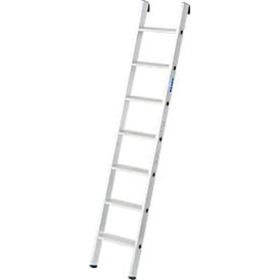 Krause enkele ladder, TRBS 2121-2, werkhoogte 2900 mm, 7 antisliptreden met profiel T 80 mm, voetdoppen, aluminium