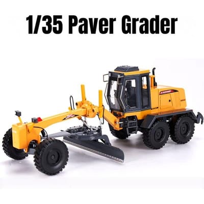 1/35 Bestratingsmachine Grader Bouwvoertuig Auto Speelgoed Voor Kinderen Diecast Miniatuur Metaallegering Model Verzameling Cadeau Voor Jongens Kind black
