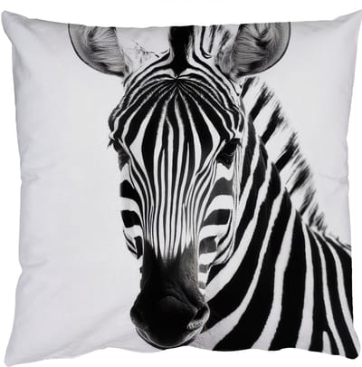 Sierkussens - Kussentjes Woonkamer - 50x50 cm - Zebra - Close-up - Zwart - Strepen