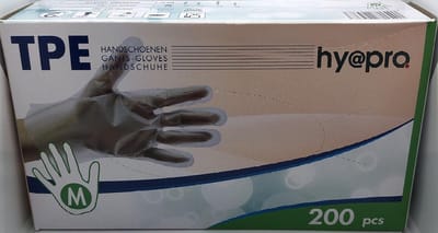 Hy@pro TPE Handschoenen - Thermoplastic - Plastic - Elastomer Gloves 200 Stuks M