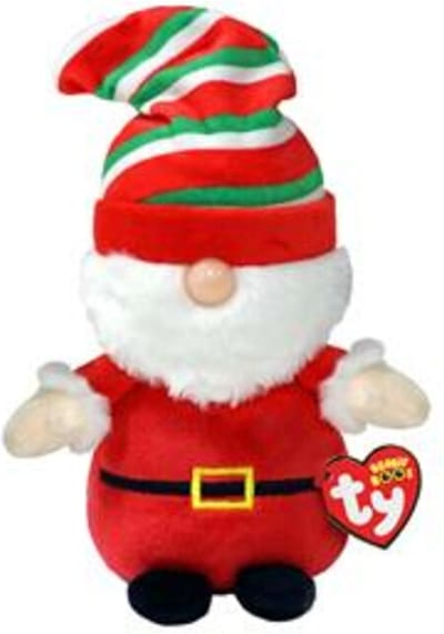 Ty Beanie Boo's Christmas Gnome Gnewman Santa 15cm
