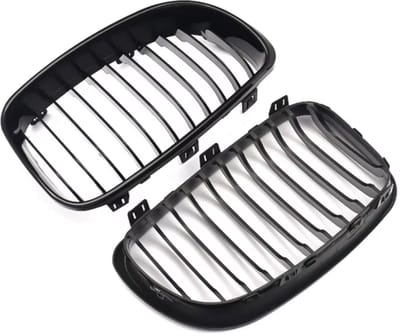 Front Niergrille - Voor BMW 1 Serie E81/E82/E87/E88 LCI (2008-2013)- Gloss Black - Auto accessoires -