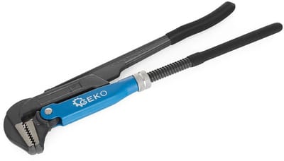 GEKO Verstelbare pijptang - 90° hoek - Chroom-vanadium staal - 1 inch - Rubberen grip