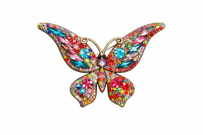 Vlinderbroche - Elegante Broche met Kristallen | Twinolo